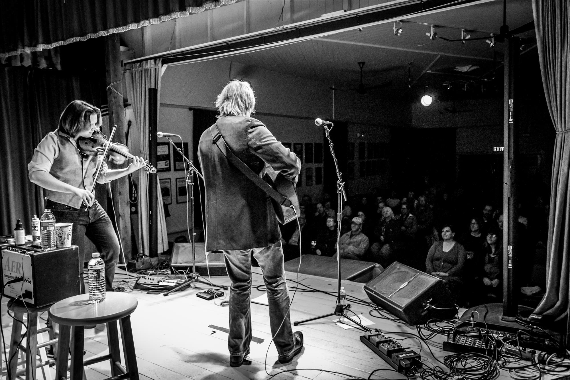 Tim and Myles Thompson performing