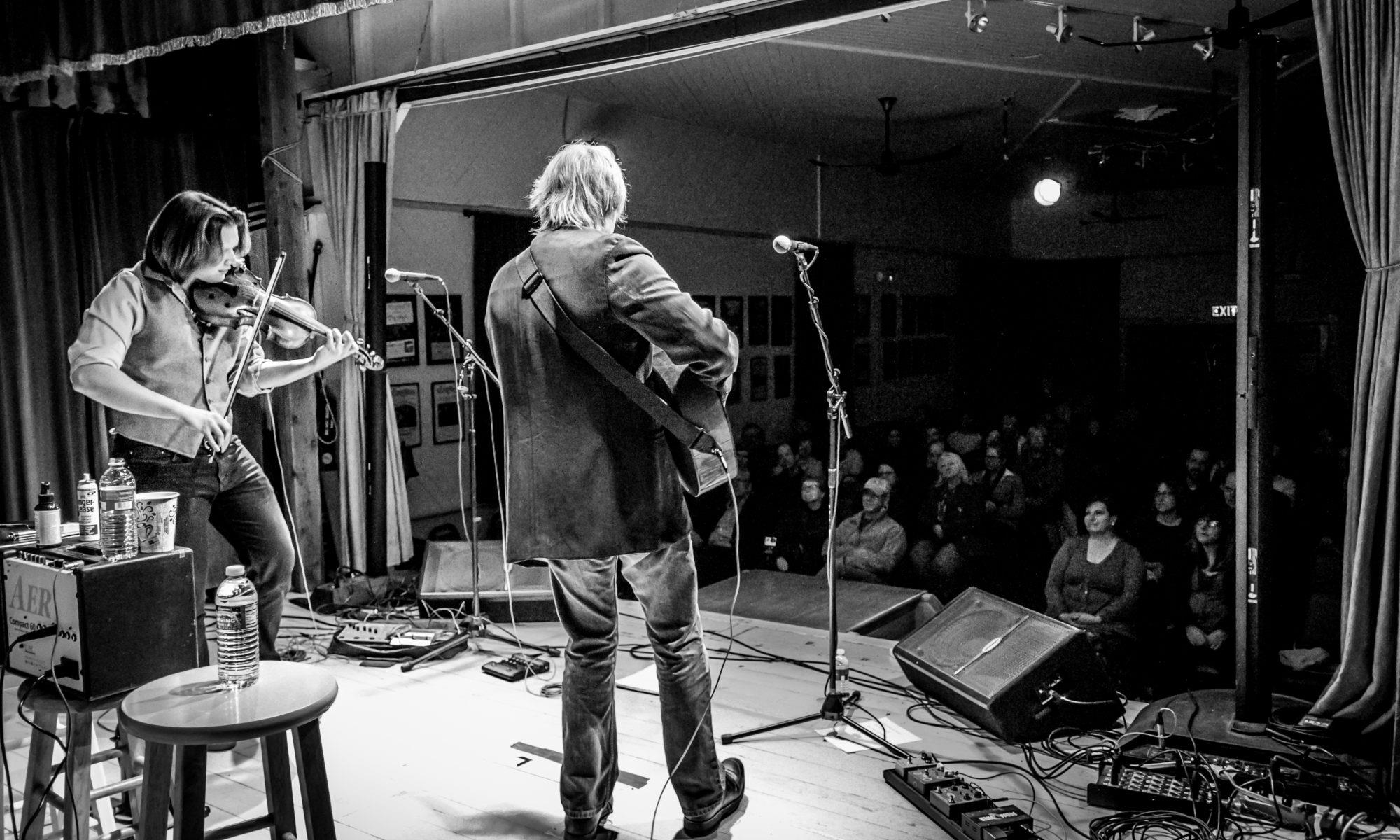 Tim and Myles Thompson performing